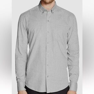 NAT WRK Work Rest Karma Clothing Polka Dot Long Sleeve‎ Button Down Size Small